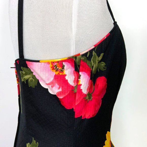 Vintage Nipon Night Floral Maxi Cotton Gown Dress Size 10 (6-8) - Picture 5 of 16